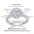 1 Ct Moissanite Sterling Silver Round Cut Halo Engagment